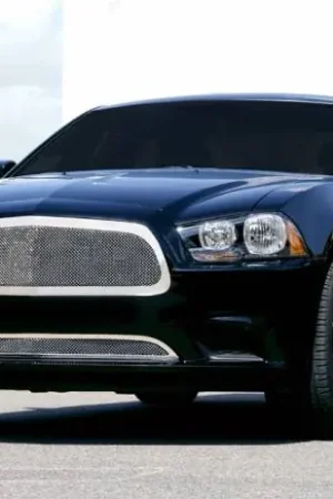 Reduced Price Dodge Charger T-Rex Upper Class Polished Stainless Mesh Grille - Full Opening with Formed Mesh Center - 54441