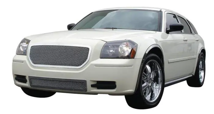 Limited Time Dodge Magnum T-Rex Upper Class Polished Stainless Mesh Grille - Custom Full Opening Style - 54473