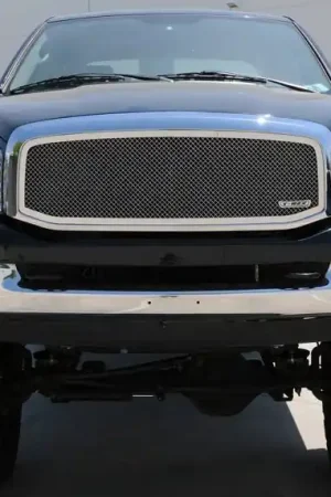 Brand New Dodge Ram T-Rex Upper Class Polished Stainless Mesh Grille - Full Open - 1PC - 54459
