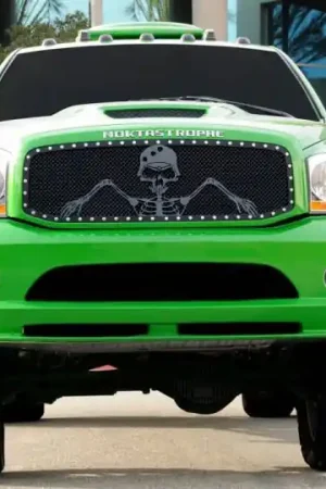 No Minimum Order Dodge Ram T-Rex Urban Assault Grunt Studded Main Grille with Soldier - Black OPS Flat Black - Custom 1PC Opening - 7114616