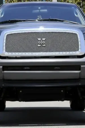 Dodge Ram T-Rex X-Metal Series Studded Main Grille - Custom 1PC Opening - Polished Stainless Steel - 6714570 Fan Favorite