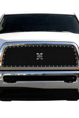 Price Cut Dodge Ram T-Rex X-Metal Series Studded Main Grille - Custom Full Opening - All Black - 1PC - 6714511