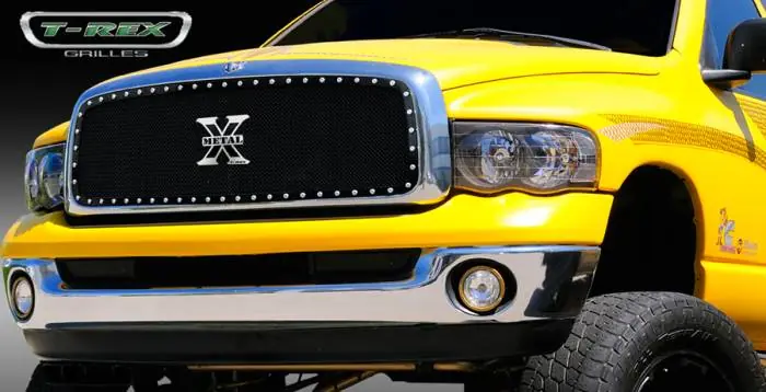 Dodge Ram T-Rex X-Metal Series Studded Main Grille - Custom Full Opening - Black - 1PC - 6714611 Flash Sale