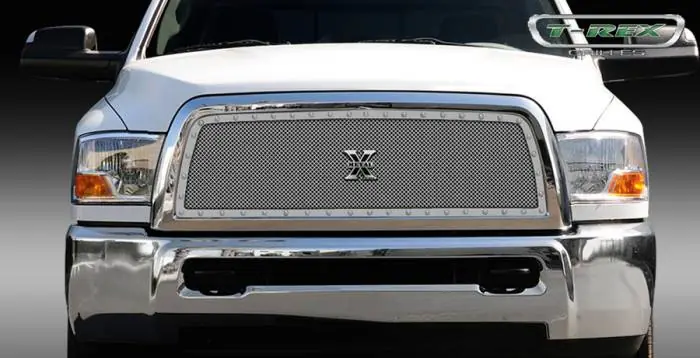 Dodge Ram T-Rex X-Metal Series Studded Main Grille - Custom Full Opening - Polished Stainless Steel - 1PC - 6714510 Handmade