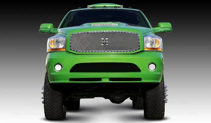 Dodge Ram T-Rex X-Metal Series Studded Main Grille - Custom Full Opening - Polished Stainless Steel - 1PC - 6714590 Must Have