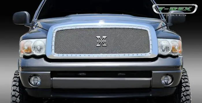 Dodge Ram T-Rex X-Metal Series Studded Main Grille - Custom Full Opening - Polished Stainless Steel - 1PC - 6714610 Authentic