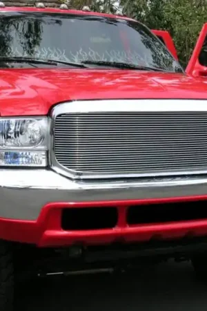 Secure Checkout Ford Excursion T-Rex Grille Assembly - Aftermarket Chrome Shell with 1PC Flush Billet - 50574