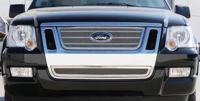 Ford Expedition T-Rex Upper Class Polished Stainless Mesh Grille with Logo Cut Out - 54662 Fast Shipping