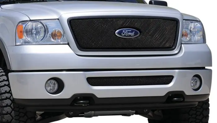 Exclusive Offer Ford F150 T-Rex Sport Series Formed Mesh Grille - All Black Powdercoat with Logo Opening - 46556