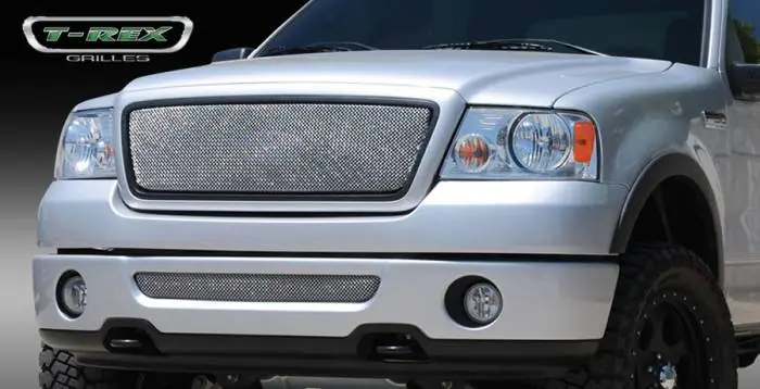 Ford F150 T-Rex Sport Series Formed Mesh Grille - Stainless Steel - Triple Chrome Plated without Logo Opening - 44557 Buy Direct