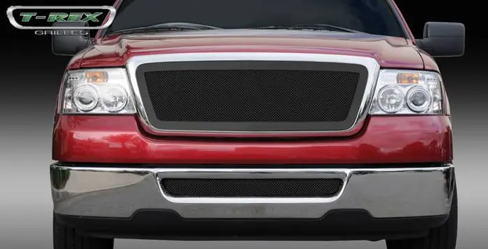 Low Price Ford F150 T-Rex Upper Class Mesh Grille - All Black - Full Opening Flush Mount - 51556