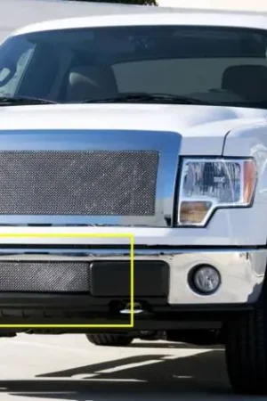 Ford F150 T-Rex Upper Class Polished Stainless Bumper Mesh Grille with Formed Mesh Center - 55569 While Supplies Last