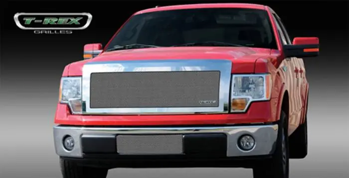 Cheap Ford F150 T-Rex Upper Class Polished Stainless Mesh Grille - Full Opening - 1PC - 54568