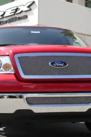 Limited Offer Ford F150 T-Rex Upper Class Polished Stainless Mesh Grille - Full Opening Flush Mount - 54556