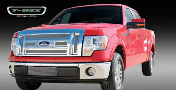 Super Sale Ford F150 T-Rex Upper Class Polished Stainless Mesh Grille with Formed Mesh - 6PC - 54569