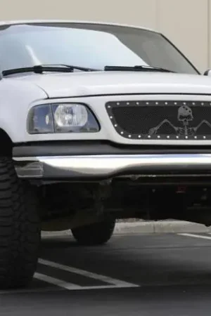 Must Have Ford F150 T-Rex Urban Assault Grunt Studded Main Grille with Soldier - Black OPS Flat Black - 7115806