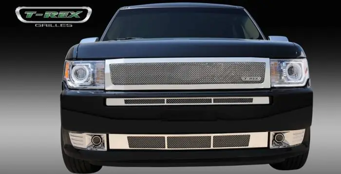 Cheap Ford Flex T-Rex Upper Class Polished Stainless Mesh Grille with Formed Mesh Center - 54523