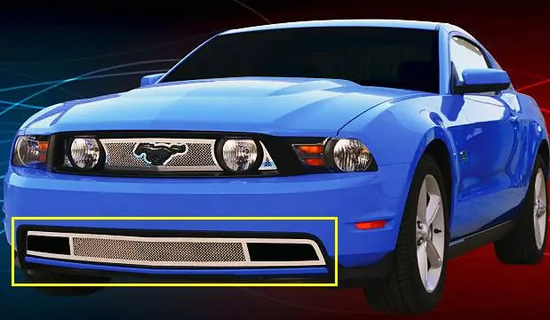 Ford Mustang T-Rex Upper Class Polished Stainless Bumper Mesh Grille with Formed Mesh Center - 55519 Instant Buy