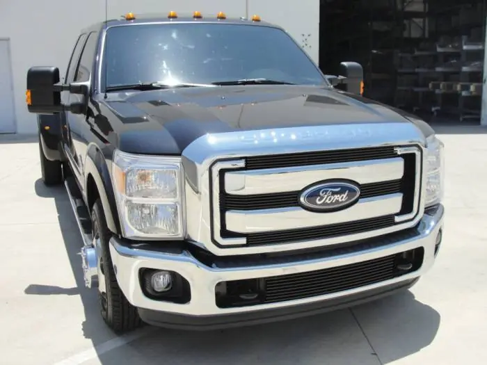 Ford Superduty T-Rex Billet Grille Overlay - Bolt On - All Black - Powdercoat - 4PC - 21546B One Day Deal