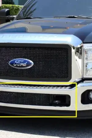 Trending Ford Superduty T-Rex Upper Class Bumper Mesh Grille - Between Tow Hooks - All Black Powdercoat - 52546