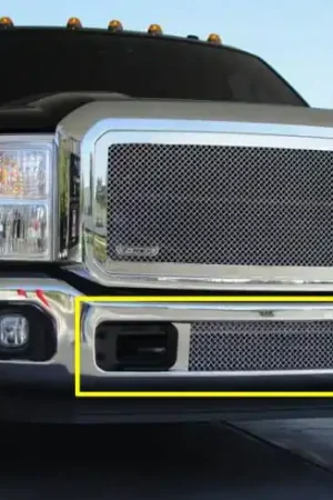 Ford Superduty T-Rex Upper Class Polished Stainless Bumper Mesh Grille - Between Tow Hooks - 55546 Discount