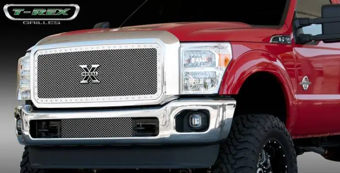 Factory Price Ford Superduty T-Rex X-Metal Series Studded Main Grille - Polished Stainless Steel - 1PC - 6715460