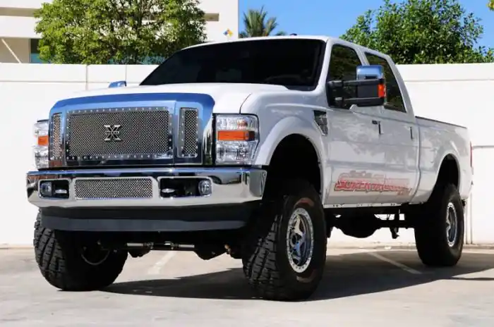 While Supplies Last Ford Superduty T-Rex X-Metal Series Studded Main Grille - Polished Stainless Steel - 3PC - 6715630