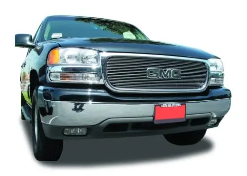 GMC Sierra T-Rex Billet Grille Overlay - Bolt On with Logo Opening - 20 Bars - 21175 Final Sale