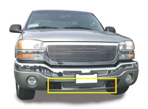 GMC Sierra T-Rex Bumper Air Dam Billet Grille Insert - Between Tow Hooks - 6 Bars - 25202 Exclusive Offer