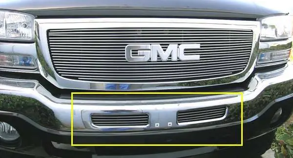 GMC Sierra T-Rex Bumper Billet Grille Insert - Top Bumper Openings - 5 Bars - 2PC Style - 25201 Bulk Order