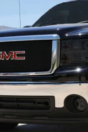 GMC Sierra T-Rex Sport Series Formed Mesh Grille - All Black Powdercoat with Logo Opening - 46207 Reduced Price