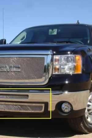 Factory Price GMC Sierra T-Rex Upper Class Polished Stainless Bumper Mesh Grille - 2PC - 55206