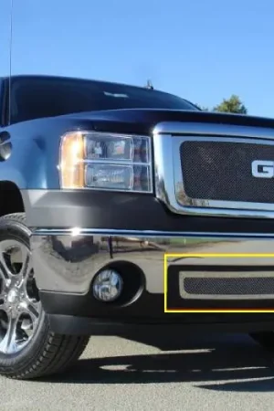 GMC Sierra T-Rex Upper Class Polished Stainless Bumper Mesh Grille - Lower Air Dam Only - 55205 Premium