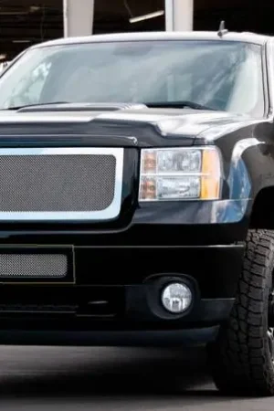 GMC Sierra T-Rex Upper Class Polished Stainless Bumper Mesh Grille - Top Steel Bumper Opening - 55209 Luxury