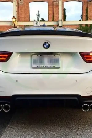 Money Back Guarantee BMW F32 F33 F36 Performance Style Black Diffuser - Quad bmwf32017-3