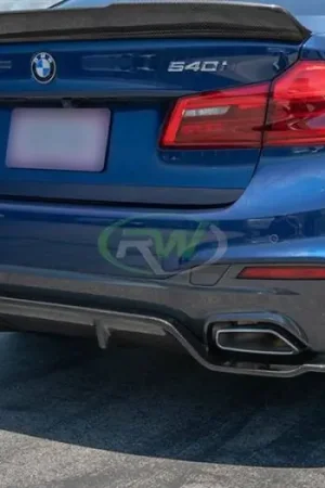 BMW G30 3D Style Carbon Fiber Rear Diffuser bmwg30017 Final Sale