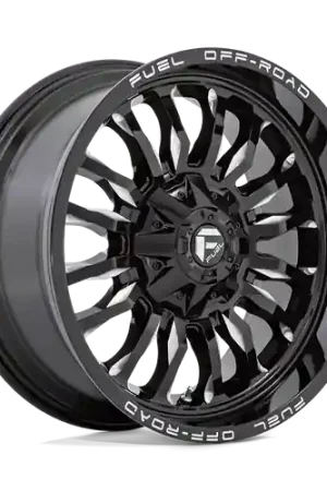 Fuel 1PC D795 ARC 8X170 22X10 -18 GLOSS BLACK MILLED Flash Sale