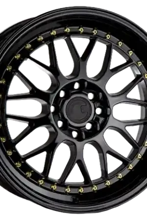 Final Sale Aodhan AH02 5x100 / 5x114.3 17x8+35 Gloss Black ( Gold Rivet)