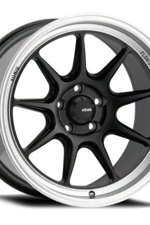 Professional Grade Konig Countergram 5x114.3 19x11+18 Matte Black / Matte Machined Lip