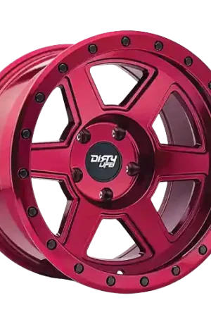 Dirty Life Compound 9315 6x139.7 17x9-12 Crimson Candy Red Money Back Guarantee