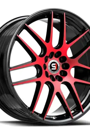 Spec-1 SP-65 5x108/5x114.3 17x8 +42 Gloss Black & Red Machined Buy Direct