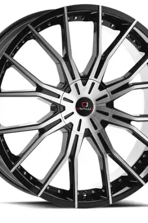 While Supplies Last Cavallo CLV-36 5x100/5x114.3 18x8 +35 Gloss Black & Machined