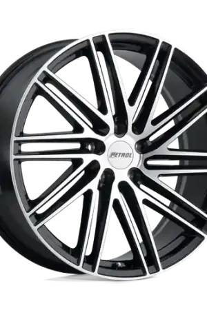 Petrol P1C 5X108 18X8 +40 GLOSS BLACK W/ MACHINED FACE Direct From Factory