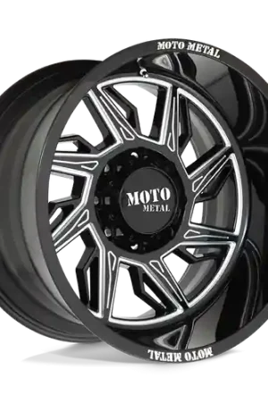 Sale Moto Metal MO997 HURRICANE 8X170 20X10 -18 GLOSS BLACK MILLED - RIGHT DIRECTIONAL