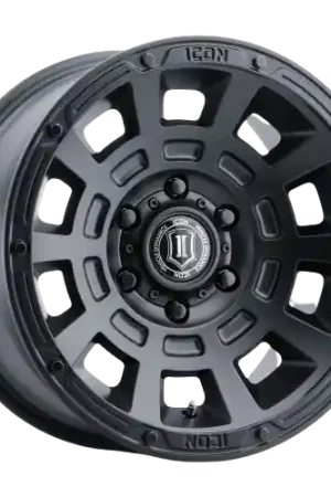 Buy Direct Icon Alloys THRUST 5x150 17x8.5+25 SMK Satin Black