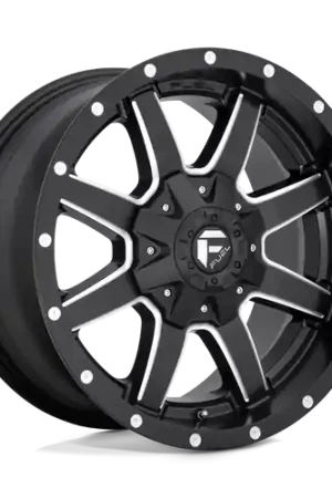 Holiday Sale Fuel 1PC D538 MAVERICK 6X135/6X139.7 17X9 -12 MATTE BLACK MILLED