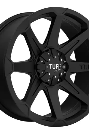 Tuff T05 8X165.1 17X9 +10 SATIN BLACK Free Shipping