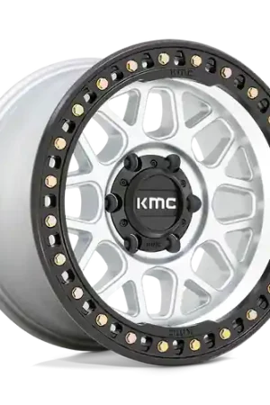 KMC KM549 GRS 8X180 18X8.5 +0 MACHINED WITH SATIN BLACK LIP Fresh Stock