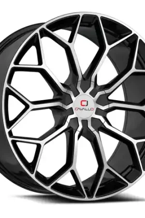 Cavallo CLV-44 5x112/5x114.3 20x8.5 +35 Gloss Black & Machined Original
