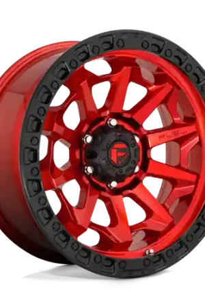 Fuel 1PC D695 COVERT 5X127 18X9 +20 CANDY RED BLACK BEAD RING Hassle-Free Returns
